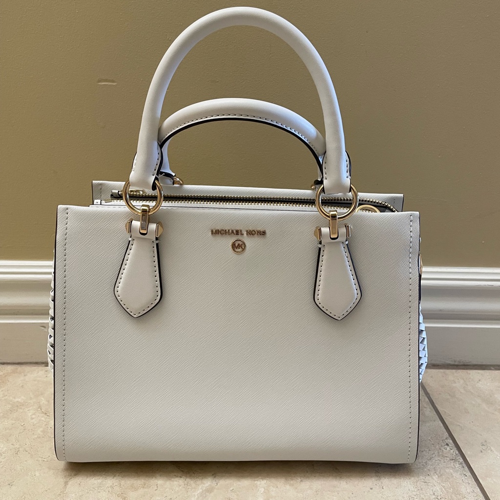 Michael Kors White Saffiano Leather Satchel